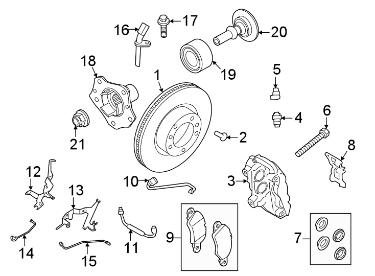 14Front suspension. Brake components.https://images.simplepart.com/images/parts/motor/fullsize/6970252.png