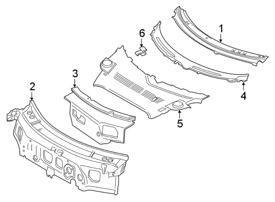 Diagram COWL. for your 2018 Porsche Cayenne  S E-Hybrid Platinum Edition Sport Utility 