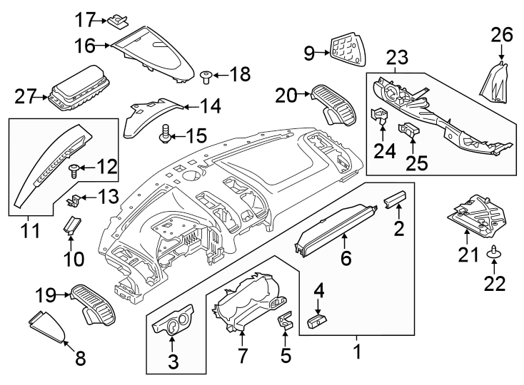 21Instrument panel components.https://images.simplepart.com/images/parts/motor/fullsize/6970326.png