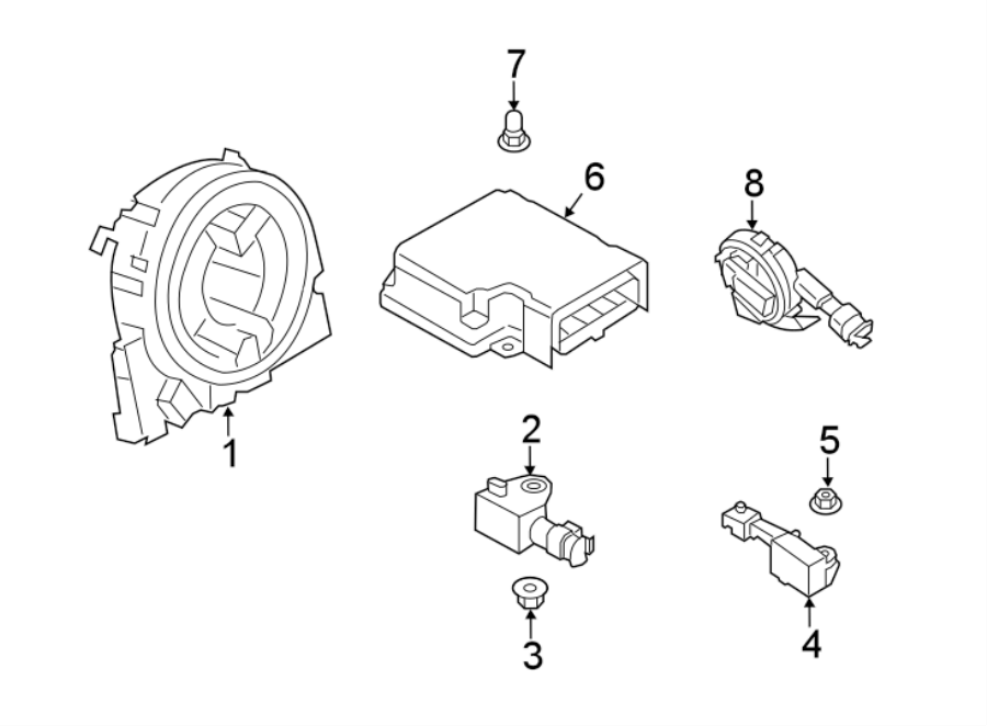 Diagram RESTRAINT SYSTEMS. AIR BAG COMPONENTS. for your 2017 Porsche Cayenne   