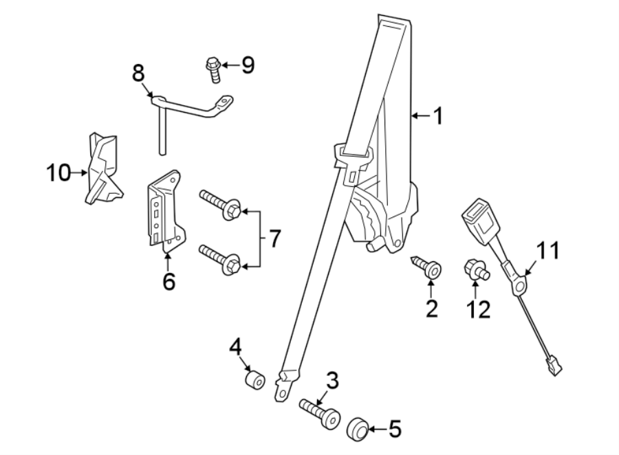 Diagram RESTRAINT SYSTEMS. SEAT BELT. for your 2015 Porsche Cayenne   