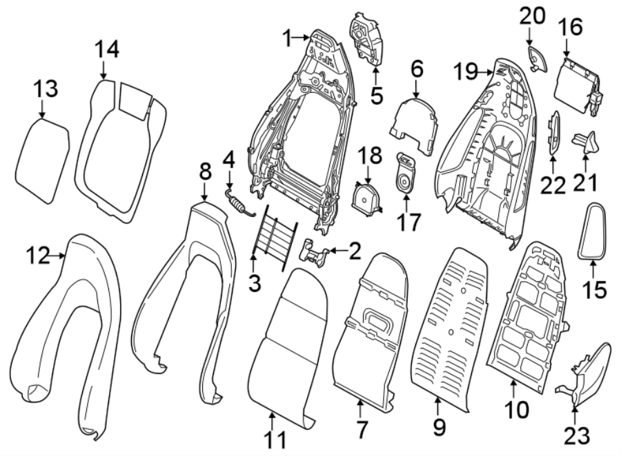 SEATS & TRACKS. SEAT COMPONENTS.