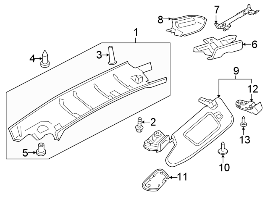 Diagram ROOF. INTERIOR TRIM. for your 2005 Porsche Cayenne   