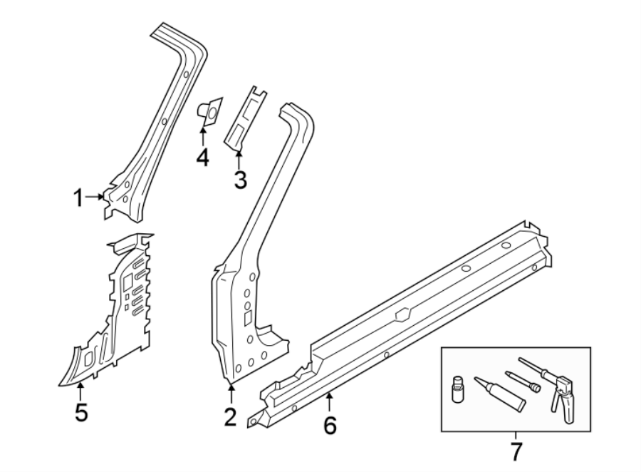 5PILLARS. ROCKER & FLOOR. HINGE PILLAR.https://images.simplepart.com/images/parts/motor/fullsize/6970485.png