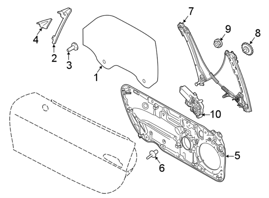 Diagram DOOR. GLASS & HARDWARE. for your 2014 Porsche Cayenne   