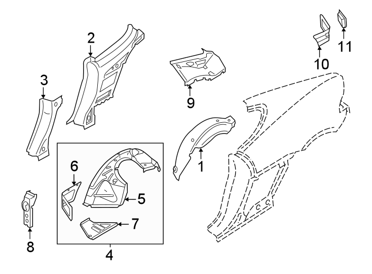 2Quarter panel. Inner structure.https://images.simplepart.com/images/parts/motor/fullsize/6970587.png