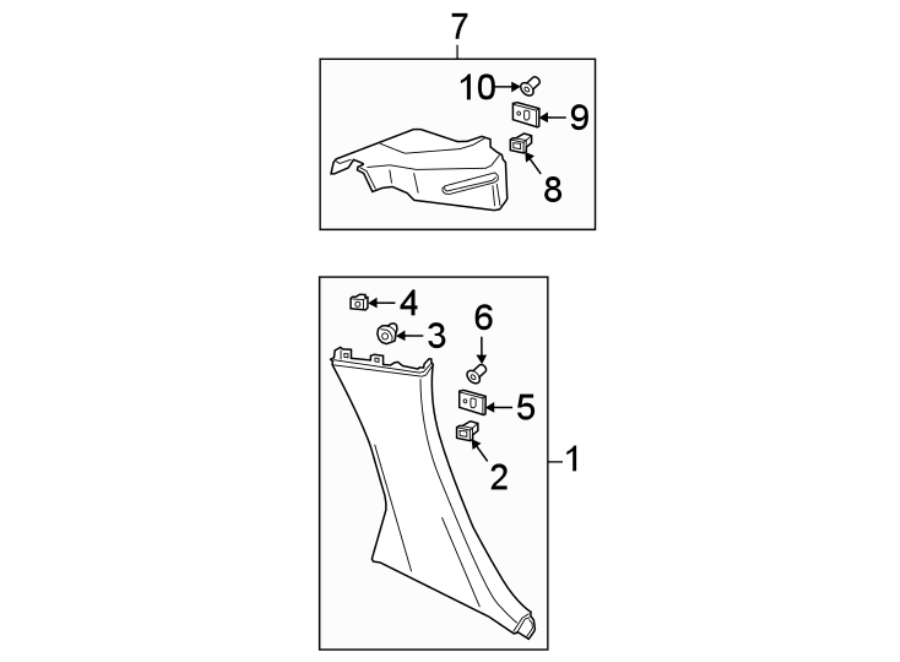 Diagram QUARTER PANEL. INTERIOR TRIM. for your 2021 Porsche 718 Boxster   