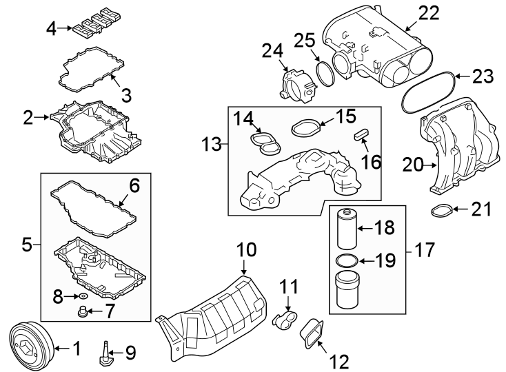 Diagram Engine parts. for your 2017 Porsche Cayenne  S E-Hybrid Sport Utility 