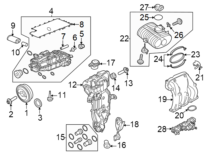 Diagram Engine parts. for your 2014 Porsche Cayenne   