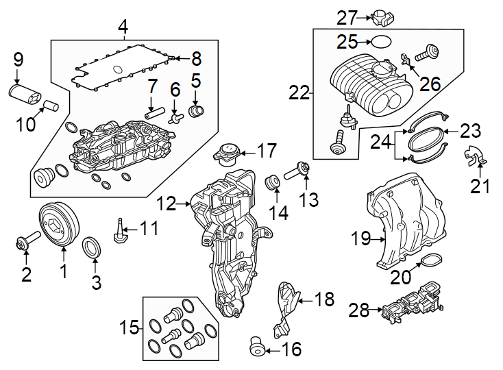 Diagram Engine parts. for your 2014 Porsche Cayenne   