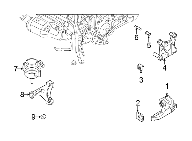 Diagram Engine mounting. for your 2011 Porsche Cayenne   