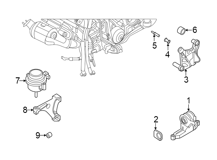 Diagram Engine mounting. for your 2014 Porsche Cayenne   