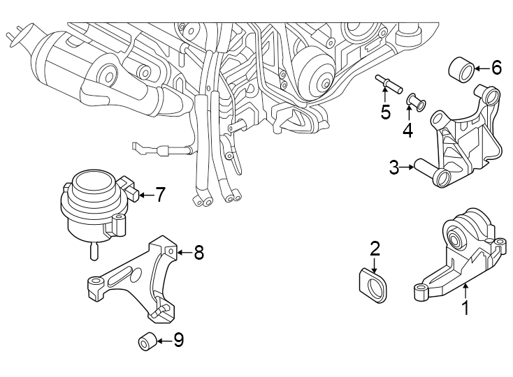 Diagram Engine mounting. for your 2014 Porsche Cayenne   