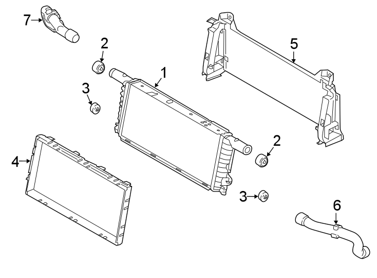 Diagram Radiator & components. for your 2014 Porsche Cayenne  S Sport Utility 