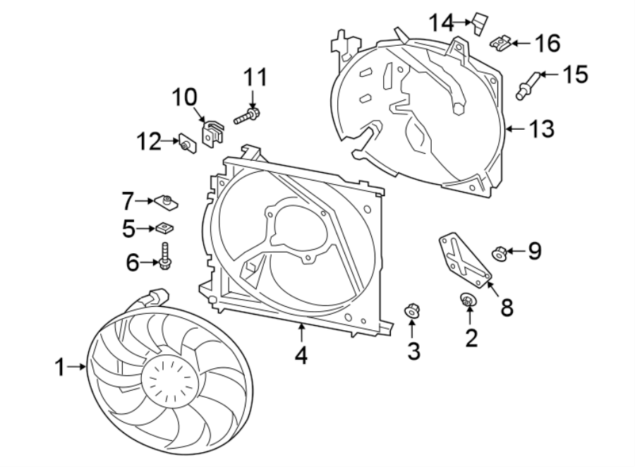 Diagram COOLING FAN. for your 2005 Porsche Cayenne   