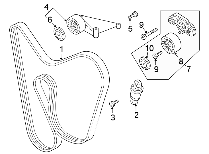 Diagram Belts & pulleys. for your 2012 Porsche Cayenne   