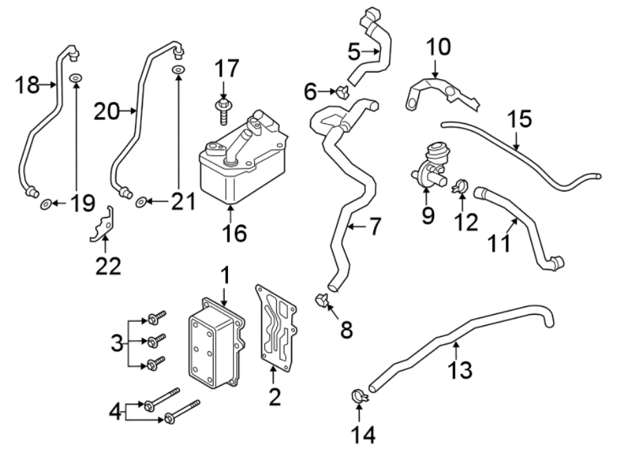 Diagram TRANS OIL COOLER. for your 2010 Porsche Cayenne  Turbo Sport Utility 