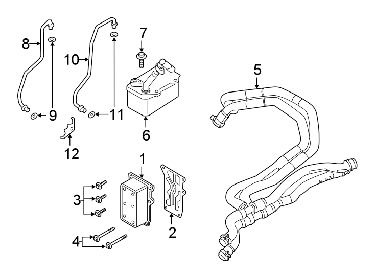 Diagram TRANS oil cooler. for your 2010 Porsche Cayenne  Turbo Sport Utility 