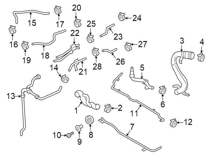 Diagram Radiator hoses. for your 2006 Porsche Cayenne  Turbo Sport Utility 