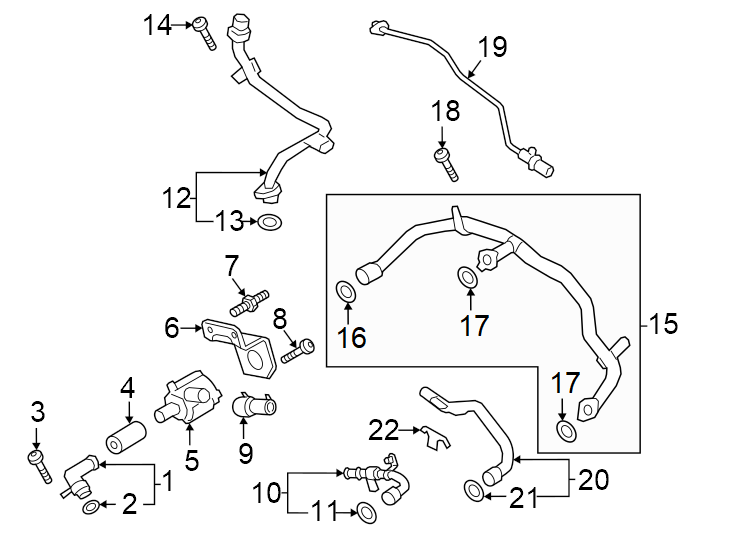 Diagram Hoses & lines. for your 2020 Porsche Cayenne  Coupe Sport Utility 