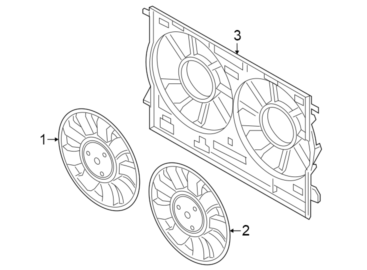 Diagram Cooling fan. for your 2004 Porsche Cayenne   