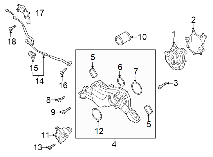 Diagram Water pump. for your 2021 Porsche Cayenne  E-Hybrid Sport Utility 