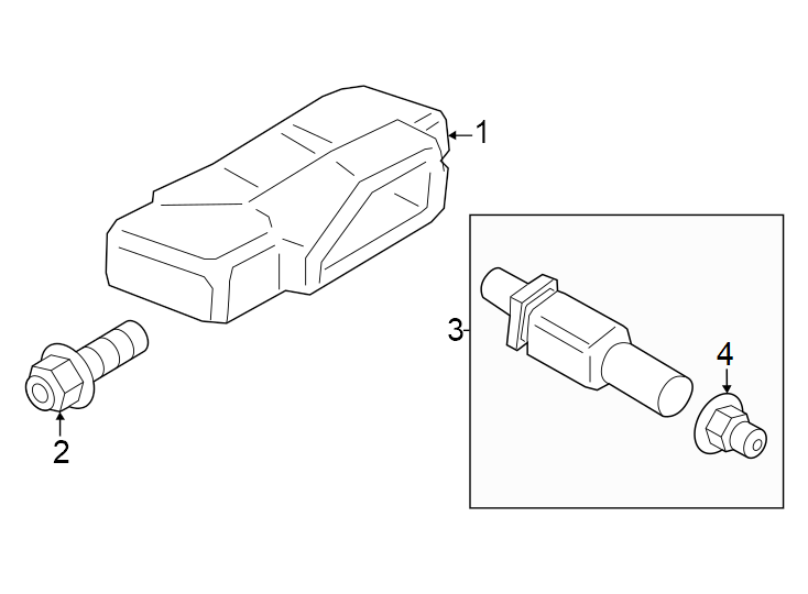 Diagram Tire pressure monitor components. for your 2024 Porsche Cayenne 3.0L V6 PLUG-IN HYBRID EV-GAS (PHEV) A/T S E-Hybrid Coupe Sport Utility 