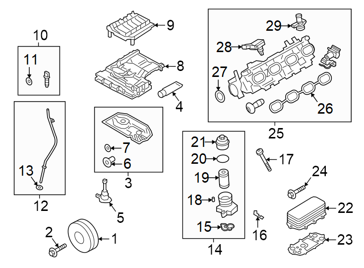 Diagram Engine / transaxle. Engine parts. for your 2014 Porsche Cayenne  Diesel Platinum Edition Sport Utility 