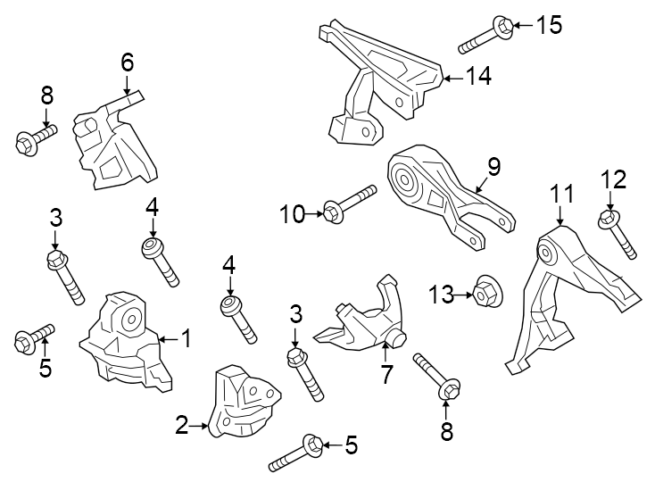 Diagram Engine / transaxle. Engine mounting. for your 2004 Porsche Cayenne   