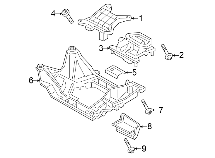 Diagram Engine / transaxle. TRANS mounting. for your 2012 Porsche Cayenne   