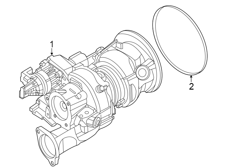 Diagram Engine / transaxle. Turbocharger & components. for your 2018 Porsche Cayenne   