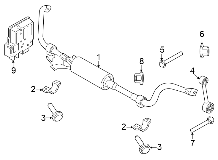 Diagram Front suspension. Stabilizer bar & components. for your 2016 Porsche Cayenne   