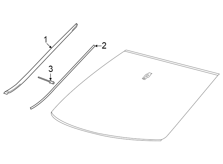 Diagram Windshield. Reveal moldings. for your 2016 Porsche Cayenne  Base Sport Utility 