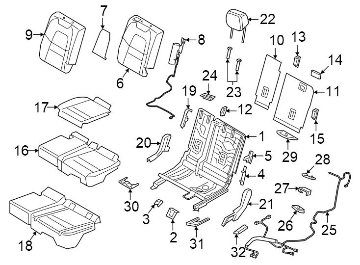 6Seats & tracks. Rear seat components.https://images.simplepart.com/images/parts/motor/fullsize/6971584.png