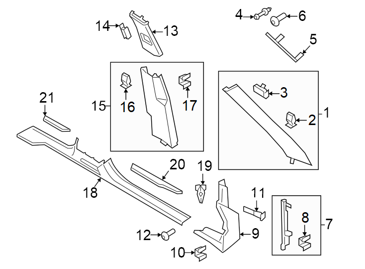 13Pillars. Rocker & floor. Interior trim.https://images.simplepart.com/images/parts/motor/fullsize/6971629.png