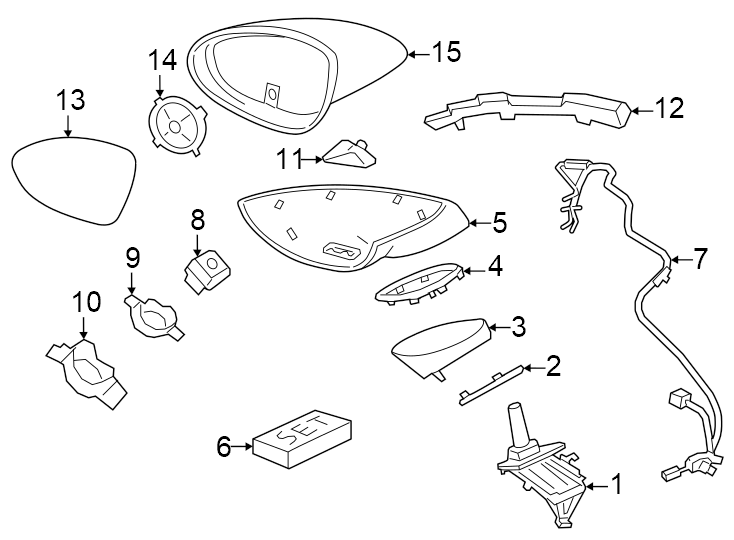 5Carbon. Primed. W/LANE assist. W/MEMORY. W/O lane assist. W/O memory. W/O side camera. W/SIDE camera.https://images.simplepart.com/images/parts/motor/fullsize/6971638.png