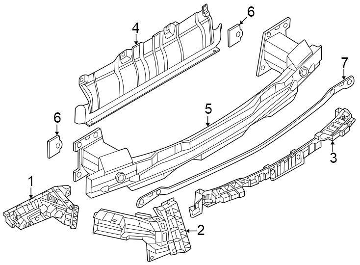 6Impact bar & brackets. W/O sport design. W/O turbo.https://images.simplepart.com/images/parts/motor/fullsize/6971852.png