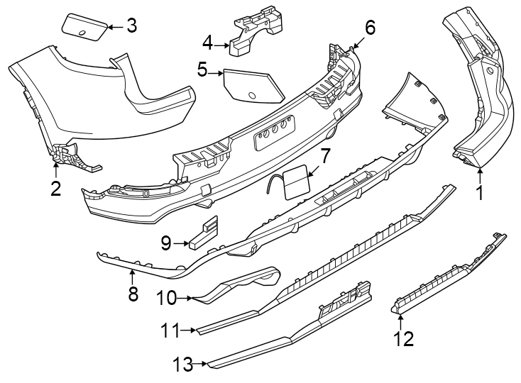 13Cover & trim. Stainless steel. W/O tow package. W/O turbo gt. W/SPORT design. W/TOW package.https://images.simplepart.com/images/parts/motor/fullsize/6971899.png