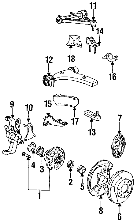 Diagram FRONT SUSPENSION. BRAKE COMPONENTS. SUSPENSION COMPONENTS. for your 2020 Porsche Cayenne   