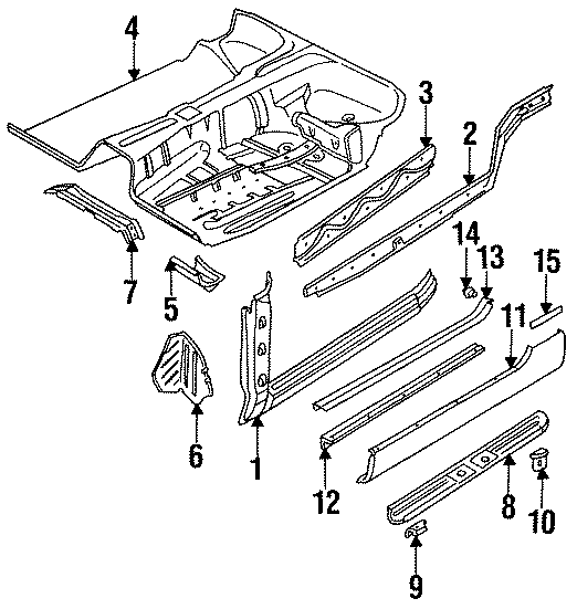 15ROCKER PANEL & FLOOR. FLOOR & ROCKER.https://images.simplepart.com/images/parts/motor/fullsize/6990800.png