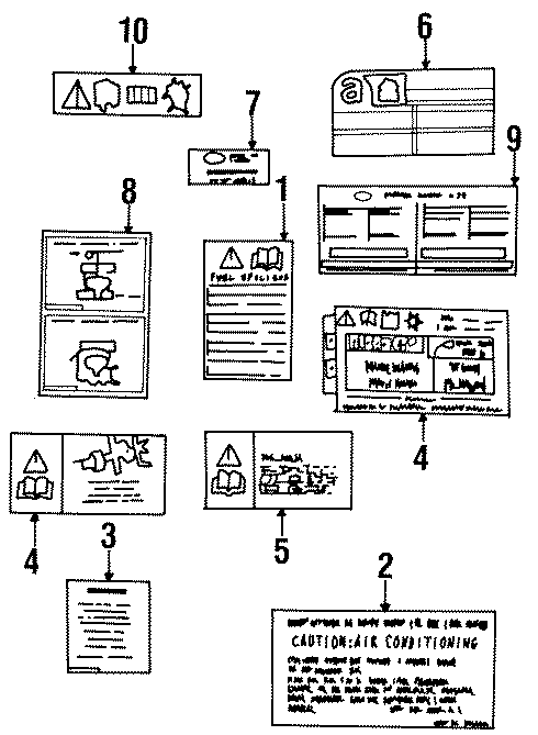 Full size assembly image of INFORMATION LABELS. (1/1)
