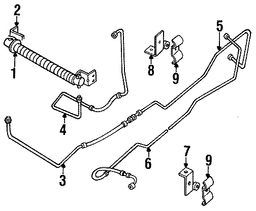 Diagram OIL COOLER. for your 1998 Land Rover Discovery   