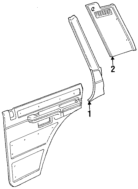 Full size assembly image of QUARTER PANEL. INTERIOR TRIM. (1/1)