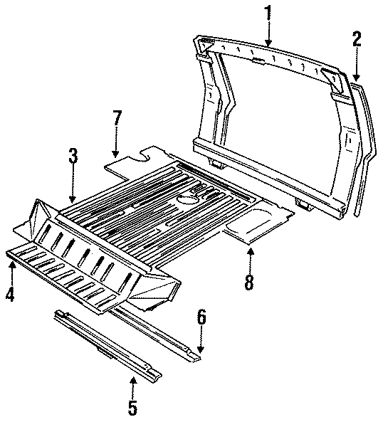 Full size assembly image of REAR BODY. (1/1)