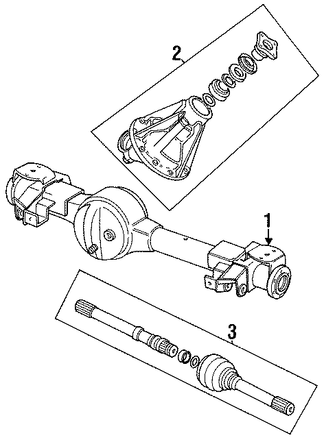 Diagram FRONT SUSPENSION. AXLE & DIFFERENTIAL. for your Land Rover