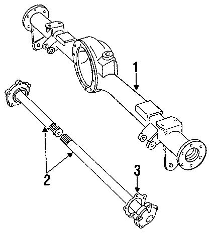 Diagram REAR SUSPENSION. AXLE HOUSING. for your Land Rover