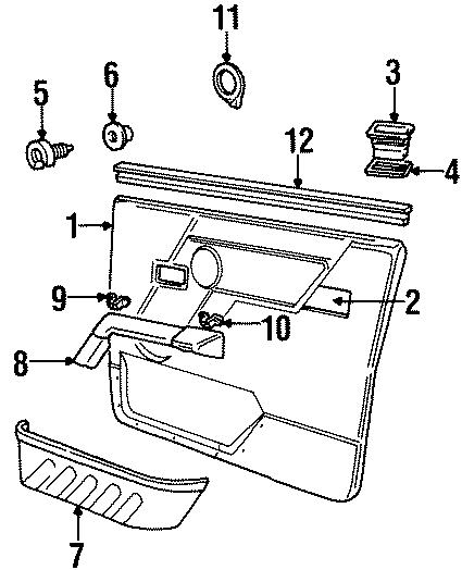 Diagram FRONT DOOR. INTERIOR TRIM. for your 2015 Land Rover LR4   