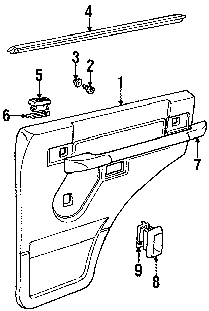Diagram REAR DOOR. INTERIOR TRIM. for your 2015 Land Rover LR4   