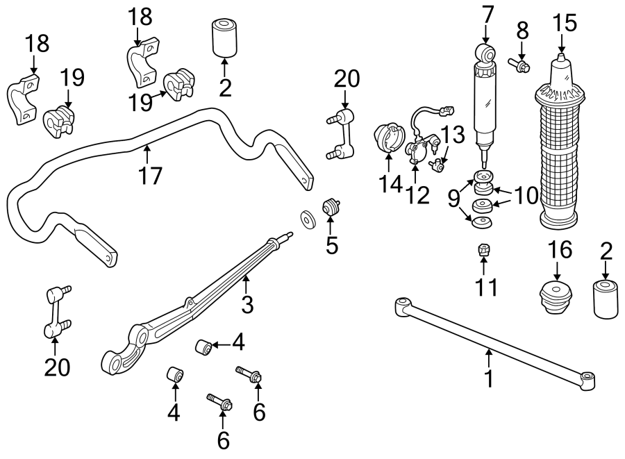 Diagram FRONT SUSPENSION. SUSPENSION COMPONENTS. for your 2020 Land Rover Range Rover 3.0L 6 cylinder MILD HYBRID EV-GAS (MHEV) A/T AWD HSE Sport Utility 