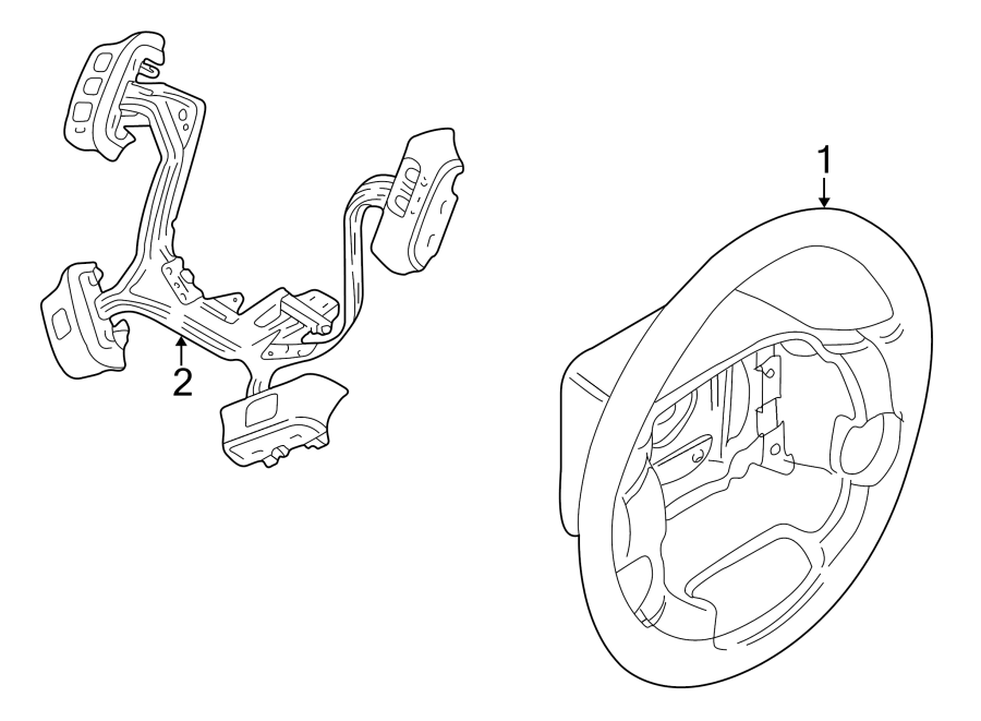 Full size assembly image of STEERING COLUMN. STEERING WHEEL. (1/1)